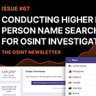 The OSINT Newsletter - Issue #67