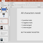 4 - Creating main characters and villains