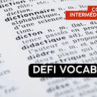 Défi vocabulaire 2025