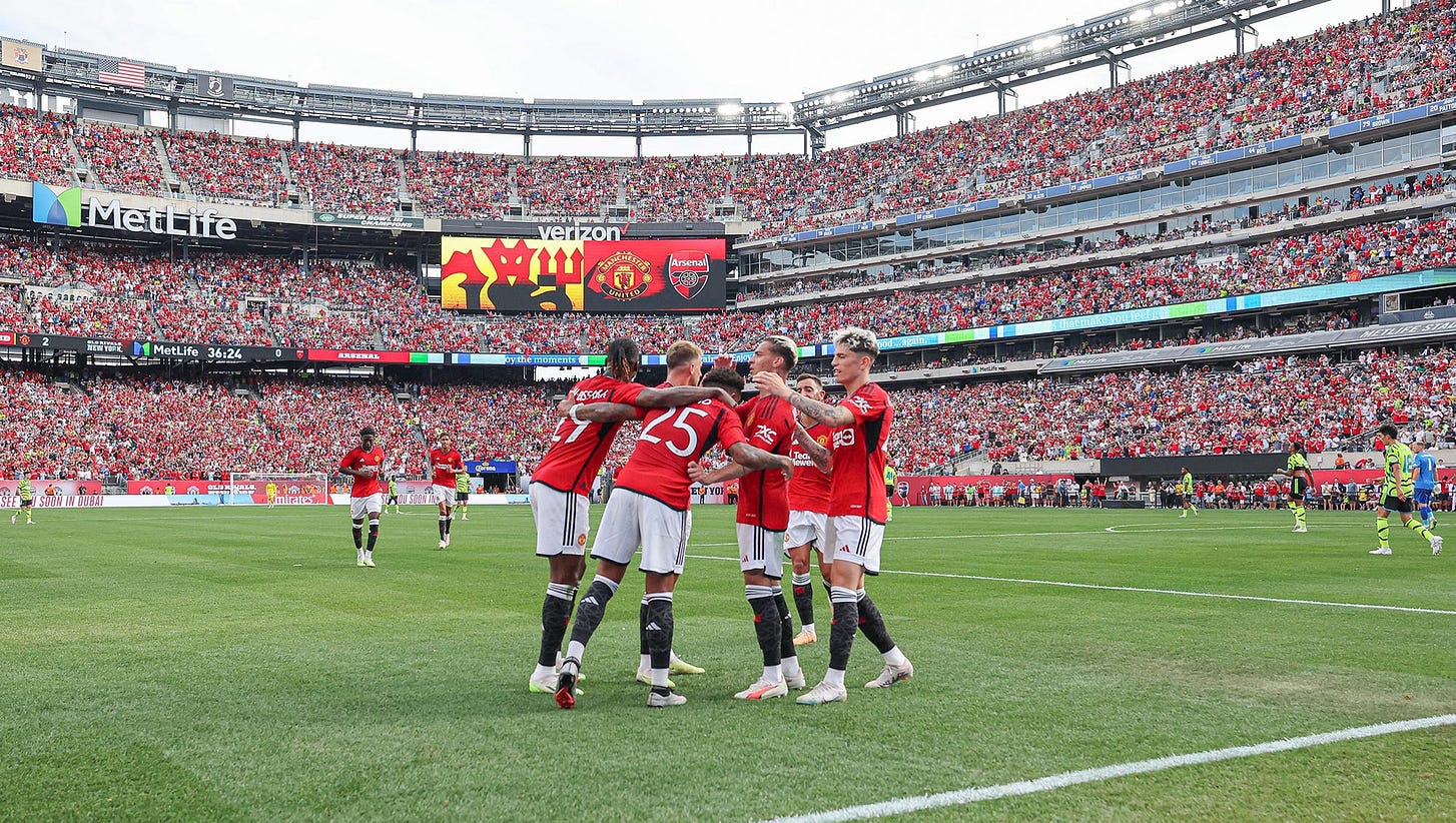 MetLife Stadium Manchester, Arsenal match sets attendance record