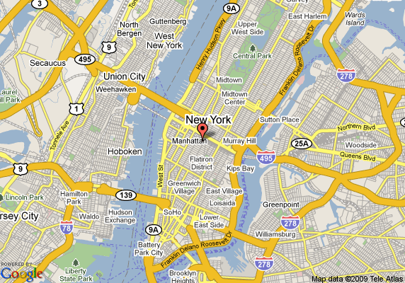 Map of Hampton Inn Manhattan Madison Square Garden Area, New York