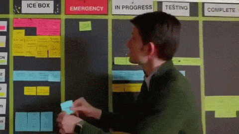Silicon Valley &quot;This just became a job&quot; scrum scene animated gif