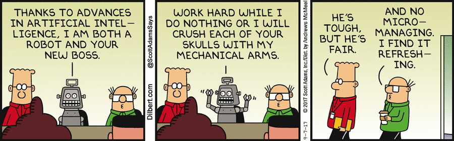 Robot Will Crush Employees  - Dilbert by Scott Adams