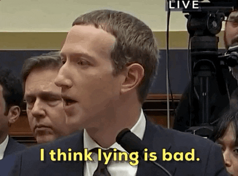facebook mark zuckerberg testimony house financial services committee i think lying is bad GIF