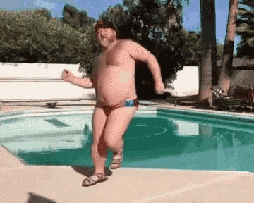 Fat Guy At The Pool GIFs | Tenor