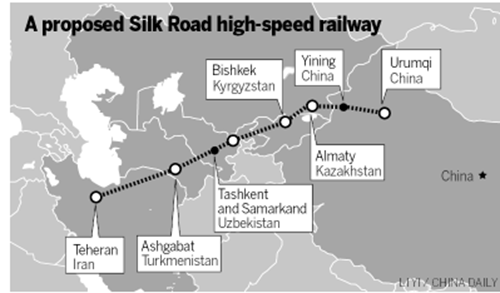 New rail route proposed from Urumqi to Iran