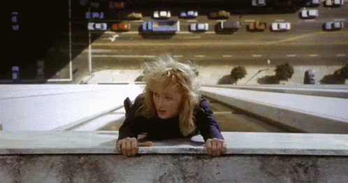 Meryl Streep - Hang GIF - Holding On Joke Hold On - Discover & Share GIFs