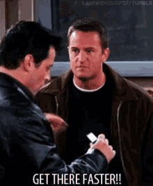 Get There Faster Chandler GIF - GetThereFaster Chandler Joey ...