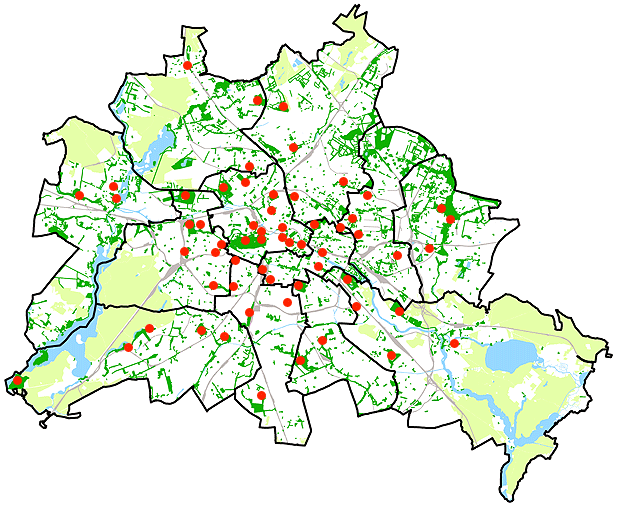 Standortkarte - Öffentliche Grün- und Erholungsanlagen