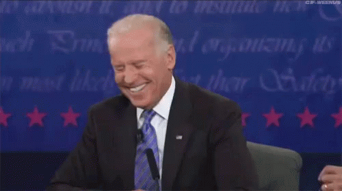 Biden Laughing No GIF - Joe Biden Head Shake Laugh - Discover &amp; Share GIFs