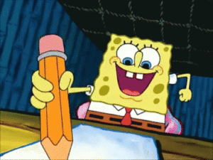 SpongeBob writes SpongeBob writes