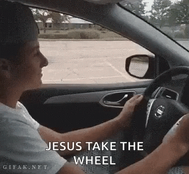 Jesus Take The Wheel GIF by memecandy