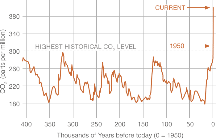 Image result for climate change co2 graph 2019