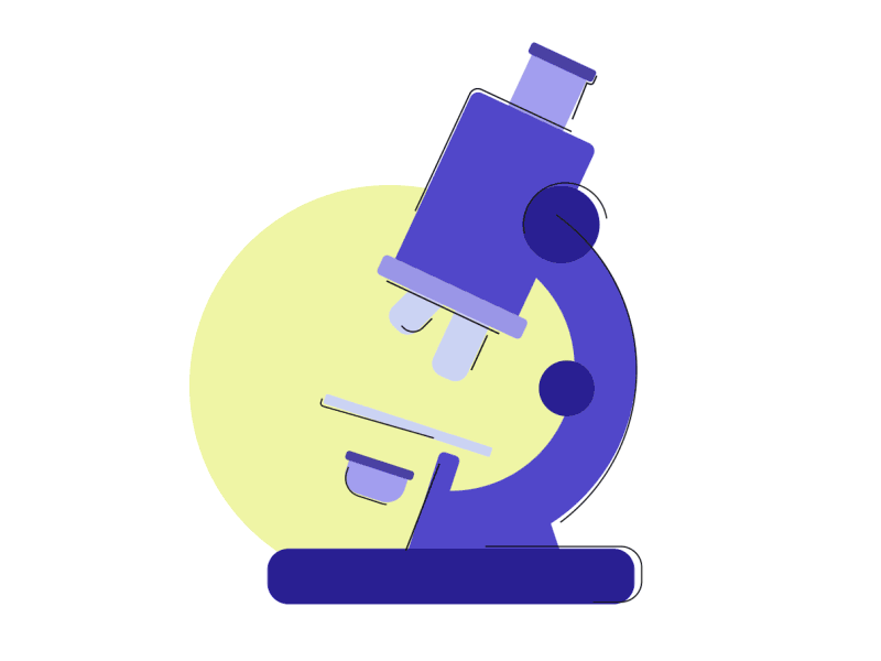 Microscope illustration design animation science microscope