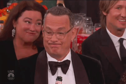 Golden Globes: Here are GIFs of Tom Hanks looking unamused during Ricky  Gervais' monologue.