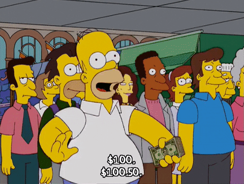 homer excited price is right GIF