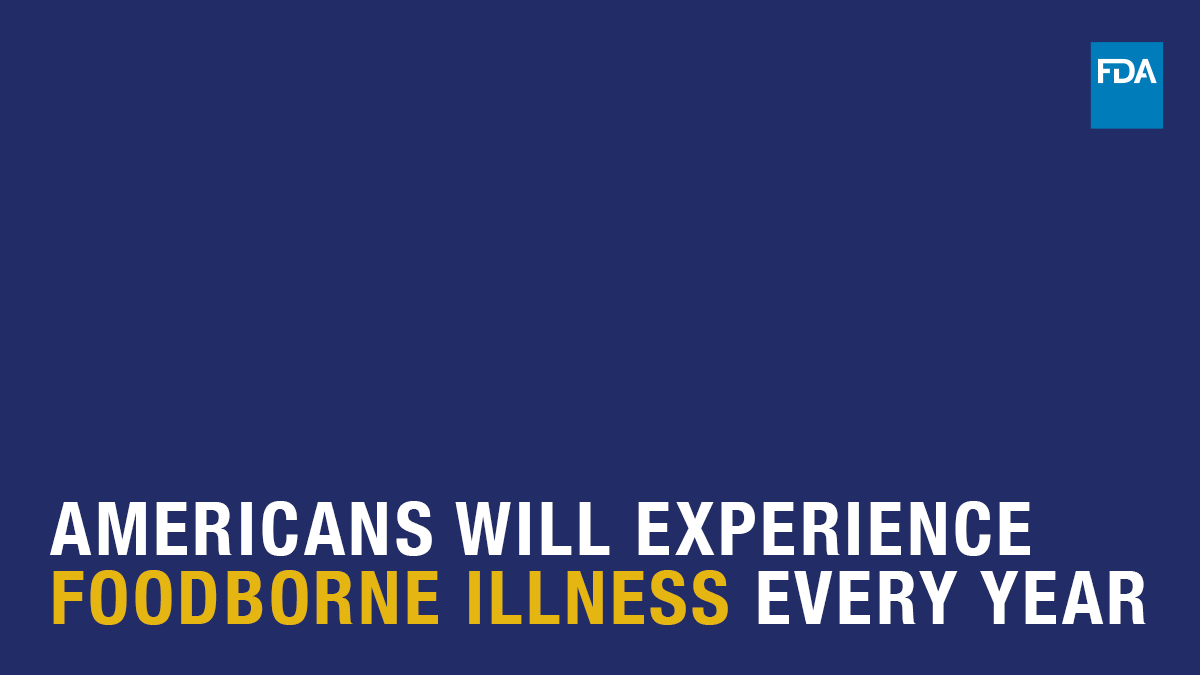 A Gif that says 1 in 6 Americans will experience foodborne illness every year