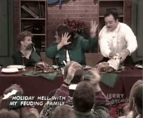 Food Fight Family GIF by The Jerry Springer Show - Find & Share on GIPHY