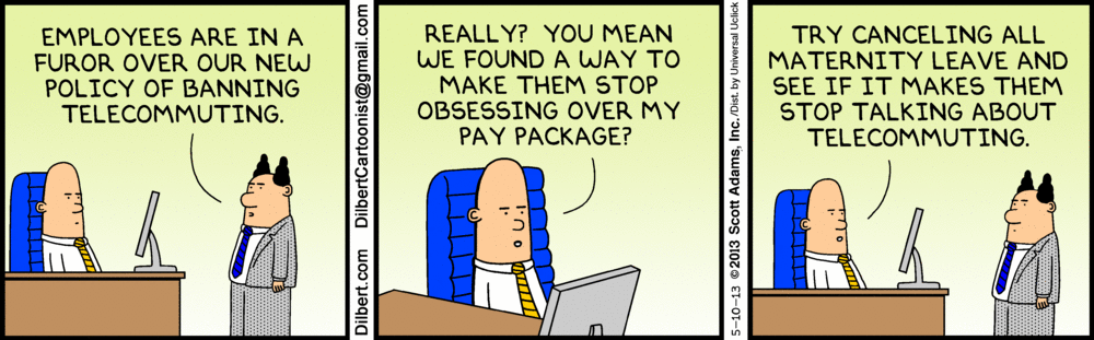 Dilbert: change management tactics | HR in advertising ...