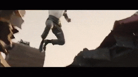 Skyfall - Opening Scene: Train Fight with Digger (1080p) animated gif