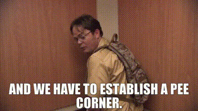 YARN | And we have to establish a pee corner. | The Office (2005) - S07E01  Nepotism | Video gifs by quotes | 8dbfbcaa | 紗