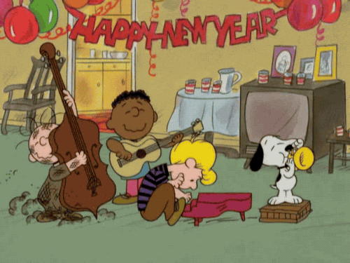 Snoopy New Year GIF