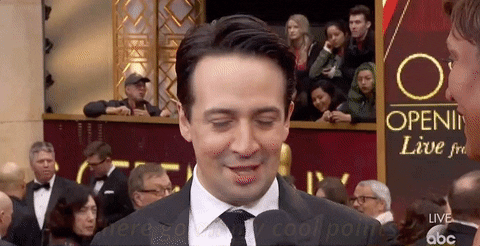 lin manuel miranda there go all my cool points GIF by The Academy Awards