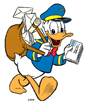 donald duck mail - Clip Art Library