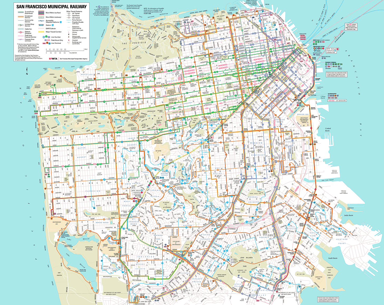 San Francisco Buses - Lines, Map, Times and Price