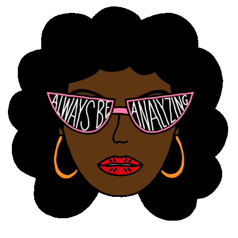Judging Black Girl Sticker by Giflytics
