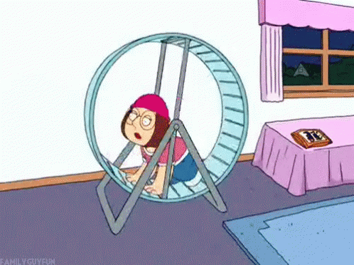 Meg In Her Hamster Wheel - Family Guy GIF - Family Guy Meg Griffin Hamster  Wheel - Discover &amp; Share GIFs