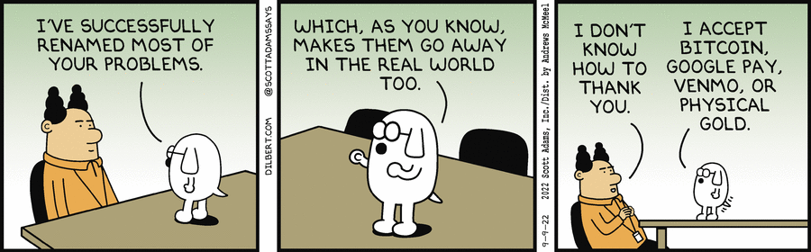 Renaming Your Problems - Dilbert by Scott Adams