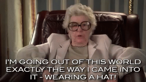 Going Out The Way I Came In - Wearing A HAT! - 30 Rock GIF - ElaineStrich WearAHat 30Rock GIFs
