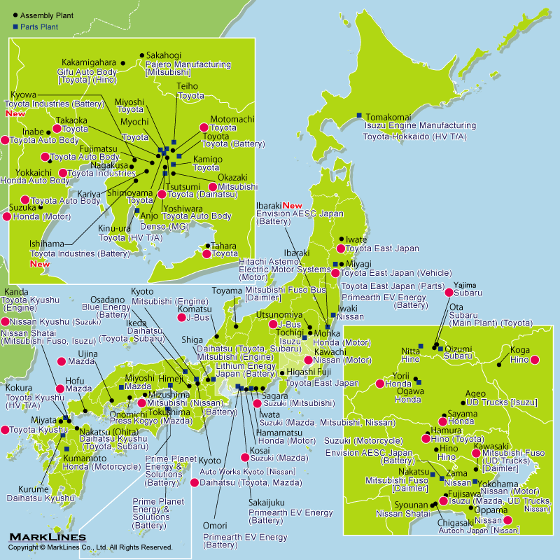 Japan Automotive OEM Manufacturing Plants