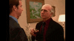 Image result for larry david stare down gif"