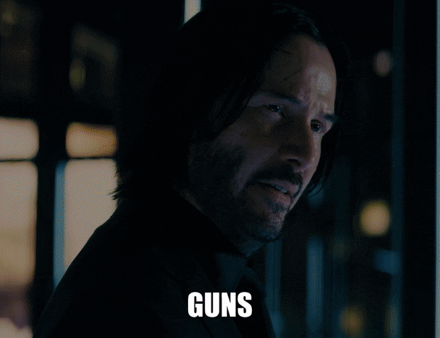 John Wick Keanu Reeves Guns Lots Of Guns GIF by John Wick: Ch 3 - Parabellum | Gfycat