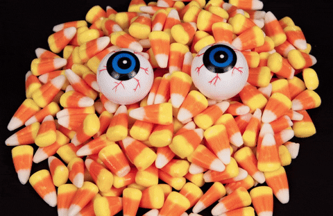 candy corn halloween GIF by LAZY MOM