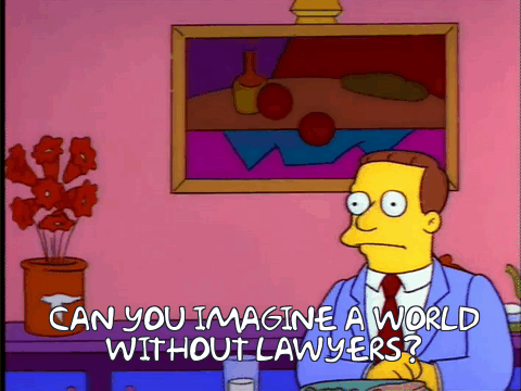 Can you imagine a world without lawyers? | The simpsons, Matt groening, The  simpson