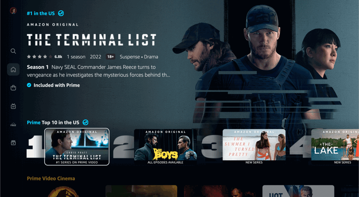 Prime Video redesign compared to Neflix