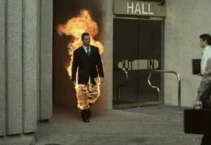 Image result for man on fire gif