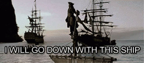 Jack Sparrow IWill Go Down With This Ship GIF - JackSparrow  IWillGoDownWithThisShip IRegretNothing - Discover & Share GIFs