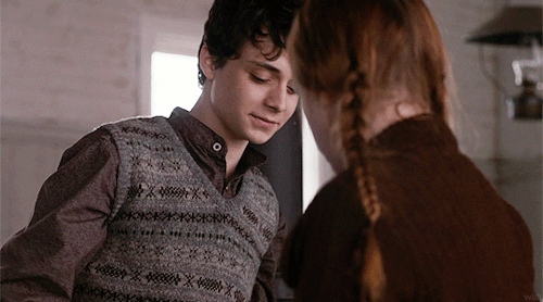 Gilbert Blythe and Anne Shirley-Cuthbert on their first shared day of school, Anne With An E, Ep. 3