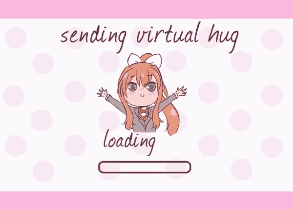 Just Monika Sending Hug GIF - Just Monika Sending Hug Doki Doki Literature  Club - Discover & Share GIFs