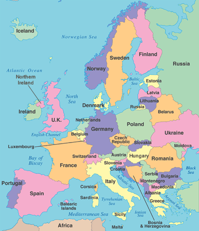 Map of Europe | Europe map, Europe map travel, European map