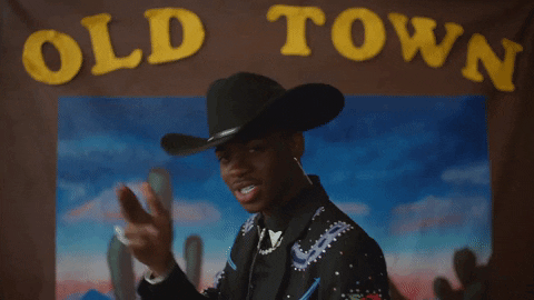 Old Town Road Finger Guns GIF by Lil Nas X