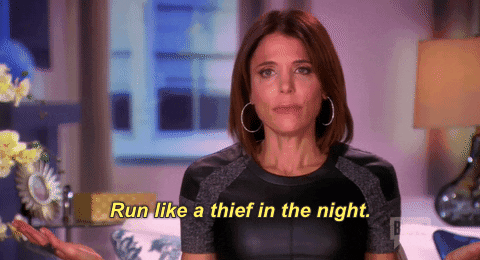  rhony run away bethenny frankel real housewives of new york city real housewives of nyc GIF