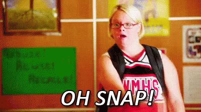 Oh Snap GIF - Snap Glee - Discover &amp; Share GIFs in 2021 | Glee memes, Glee  funny, Glee quotes