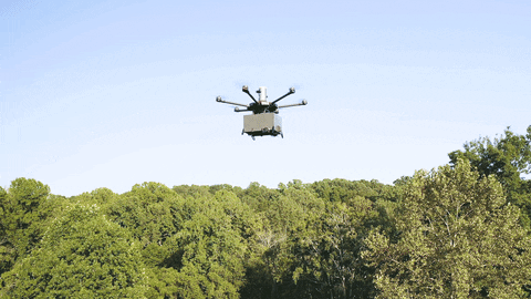 Flytrex cool delivery drone amazon GIF