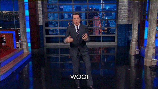 Happy Stephen Colbert GIF by The Late Show With Stephen Colbert - Find &  Share on GIPHY