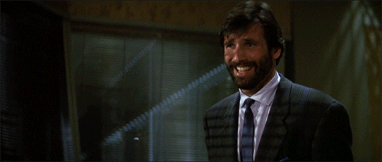A gif featuring Harry Ellis in the film Die Hard with the following quote as the caption: "Hans, Bubby, I'm your white knight"